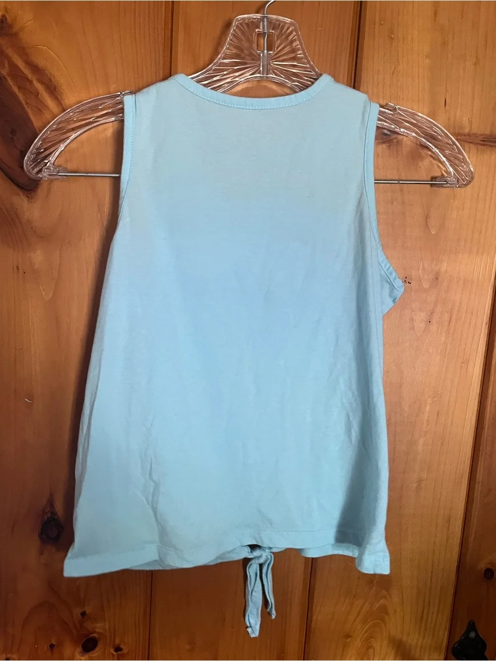Place Light Blue Tank Top with Dolphin Paradise Graphic